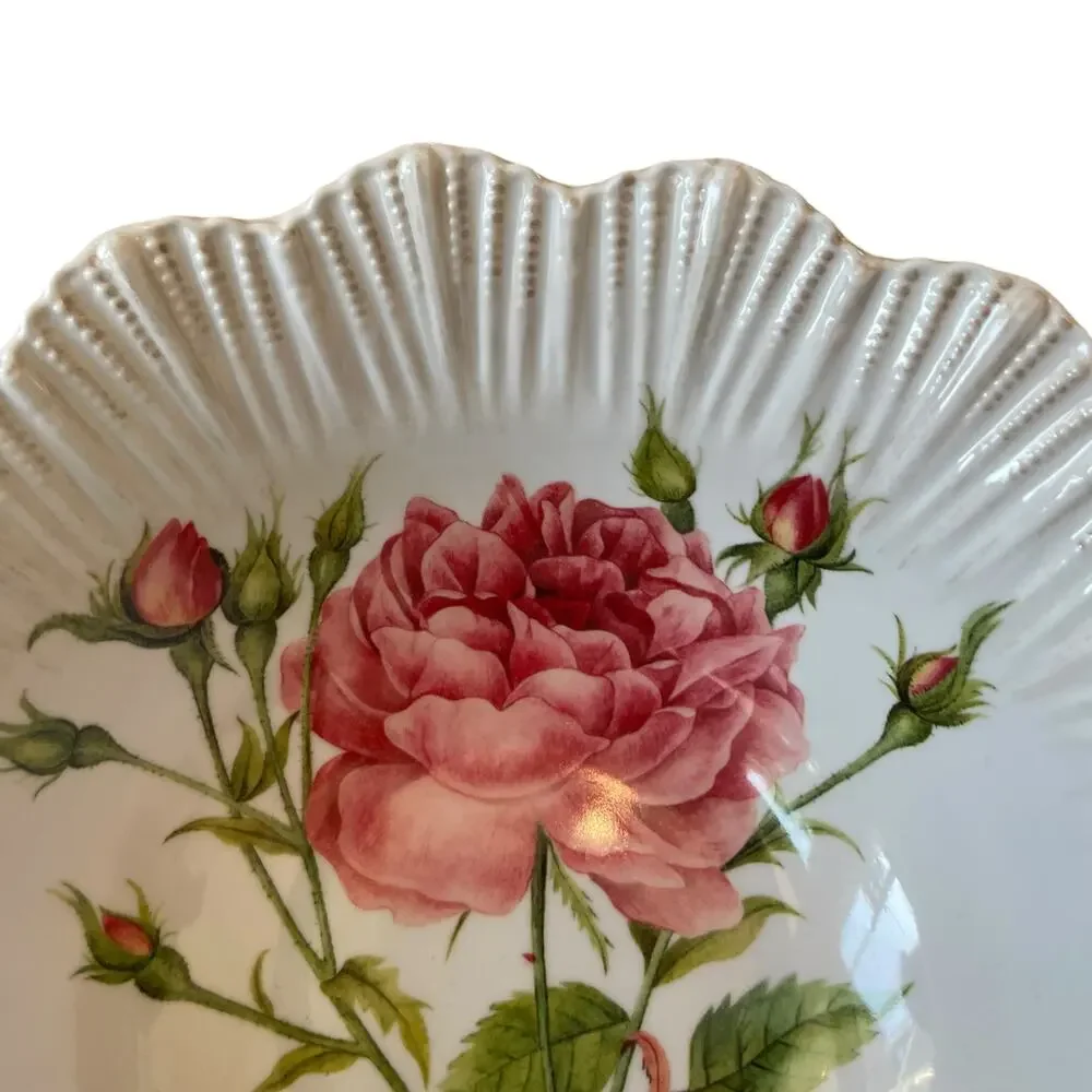 Soho Loft Spring Floral Melamine Bowls 7.5in Shabby Chic Set of 4 NEW